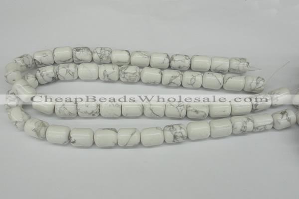 CWB94 15.5 inches 12*16mm drum natural white howlite beads