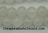 CWH52 15.5 inches 8mm round white jade beads wholesale