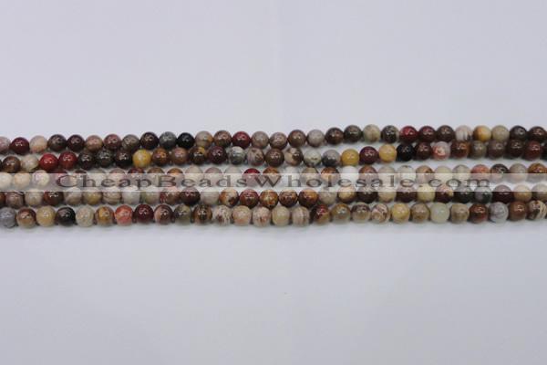 CWJ400 15.5 inches 4mm round wood jasper gemstone beads wholesale