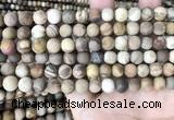 CWJ441 15.5 inches 6mm round matte wood jasper beads wholesale