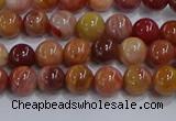 CWJ461 15.5 inches 6mm round rainbow wood jasper beads