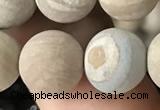 CWJ524 15.5 inches 12mm round matte wooden jasper beads wholesale