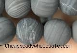 CWJ560 15.5 inches 12mm round matte coffee wood jasper beads wholesale