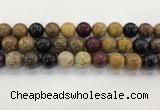 CWJ585 15.5 inches 14mm round wooden jasper beads wholesale