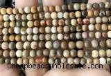 CWJ590 15.5 inches 4mm round wood jasper beads wholesale