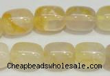 CYC15 15.5 inches 14*17mm drum yellow crystal quartz beads