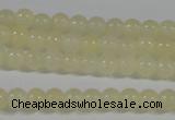 CYJ159 15.5 inches 4mm round yellow jade beads wholesale