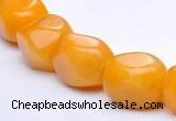 CYJ18 10*14mm irregular yellow jade gemstone beads Wholesale