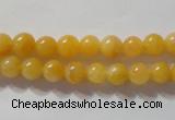 CYJ251 15.5 inches 6mm round yellow jade beads wholesale