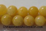 CYJ254 15.5 inches 12mm round yellow jade beads wholesale