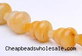 CYJ27 6*10mm calabash yellow jade gemstone beads Wholesale