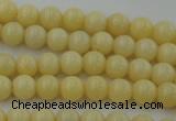 CYJ301 15.5 inches 6mm round yellow jade beads wholesale