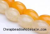 CYJ33 16 inches 8*12mm rice yellow jade gemstone beads Wholesale