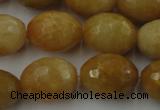 CYJ335 15.5 inches 16*20mm faceted rice yellow jade beads wholesale