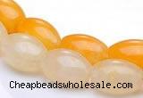 CYJ34 16 inch 10*14mm rice yellow jade gemstone beads Wholesale