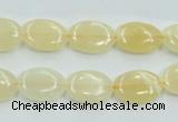 CYJ60 15.5 inches 10*14mm oval yellow jade gemstone beads wholesale