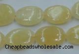 CYJ62 15.5 inches 15*20mm oval yellow jade gemstone beads wholesale