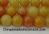 CYJ622 15.5 inches 8mm round yellow jade beads wholesale