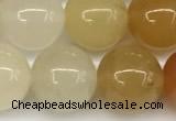 CYJ658 15 inches 10mm round yellow jade beads