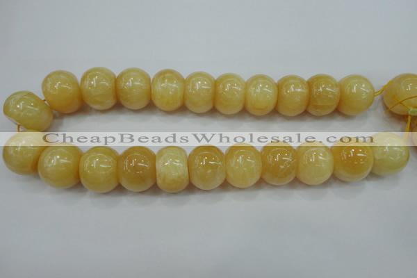 CYJ68 15.5 inches 18*25mm rondelle yellow jade beads wholesale