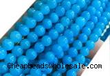 CYJ681 15 inches 8mm round dyed yellow jade beads wholesale