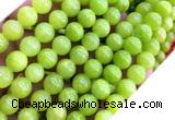 CYJ688 15 inches 10mm round dyed yellow jade beads wholesale