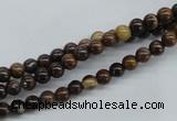 CZJ168 15.5 inches 4mm round iron zebra jasper beads wholesale