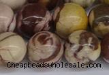 CZJ275 15.5 inches 14mm round zebra jasper beads wholesale