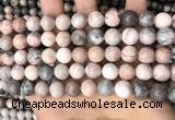 CZJ299 15.5 inches 10mm round pink zebra jasper beads wholesale