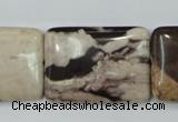 CZJ303 15.5 inches 22*30mm rectangle zebra jasper beads wholesale