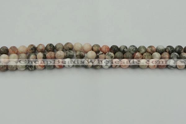 CZJ551 15.5 inches 6mm round pink zebra jasper beads wholesale