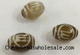 DZI307 10*14mm drum tibetan agate dzi beads wholesale