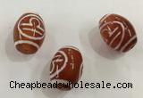 DZI317 10*14mm drum tibetan agate dzi beads wholesale