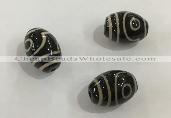 DZI349 10*14mm drum tibetan agate dzi beads wholesale