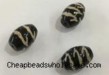 DZI356 10*14mm drum tibetan agate dzi beads wholesale