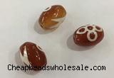 DZI369 10*14mm drum tibetan agate dzi beads wholesale