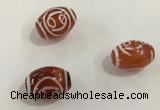 DZI377 10*14mm drum tibetan agate dzi beads wholesale