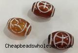 DZI382 10*14mm drum tibetan agate dzi beads wholesale