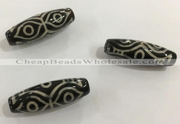 DZI473 10*30mm drum tibetan agate dzi beads wholesale