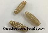 DZI501 10*30mm drum tibetan agate dzi beads wholesale