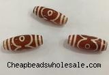 DZI521 10*30mm drum tibetan agate dzi beads wholesale