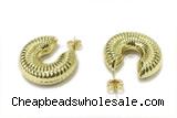 EARR27 8*25mm copper earrings gold plated