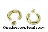 EARR32 21mm copper earrings gold plated