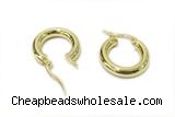 EARR33 21mm copper earrings gold plated