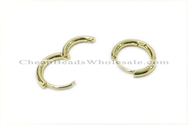 EARR34 14mm copper earrings gold plated