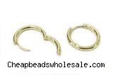 EARR35 20mm copper earrings gold plated