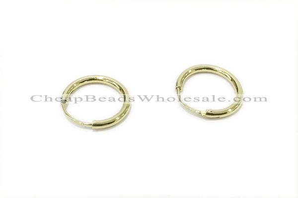 EARR38 14mm copper earrings gold plated