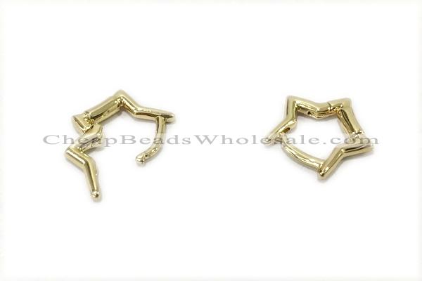 EARR45 13mm copper earrings gold plated