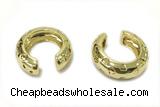 EARR53 26mm copper earrings gold plated