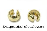 EARR54 20mm copper earrings gold plated